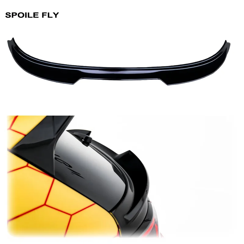 2020 To 2024 For Volkswagen VW Golf 8 MK8 Ⅷ R GTI GTD GTE Max Style Mid Spoiler Rear Wing Lip High Quality ABS Gloss Black