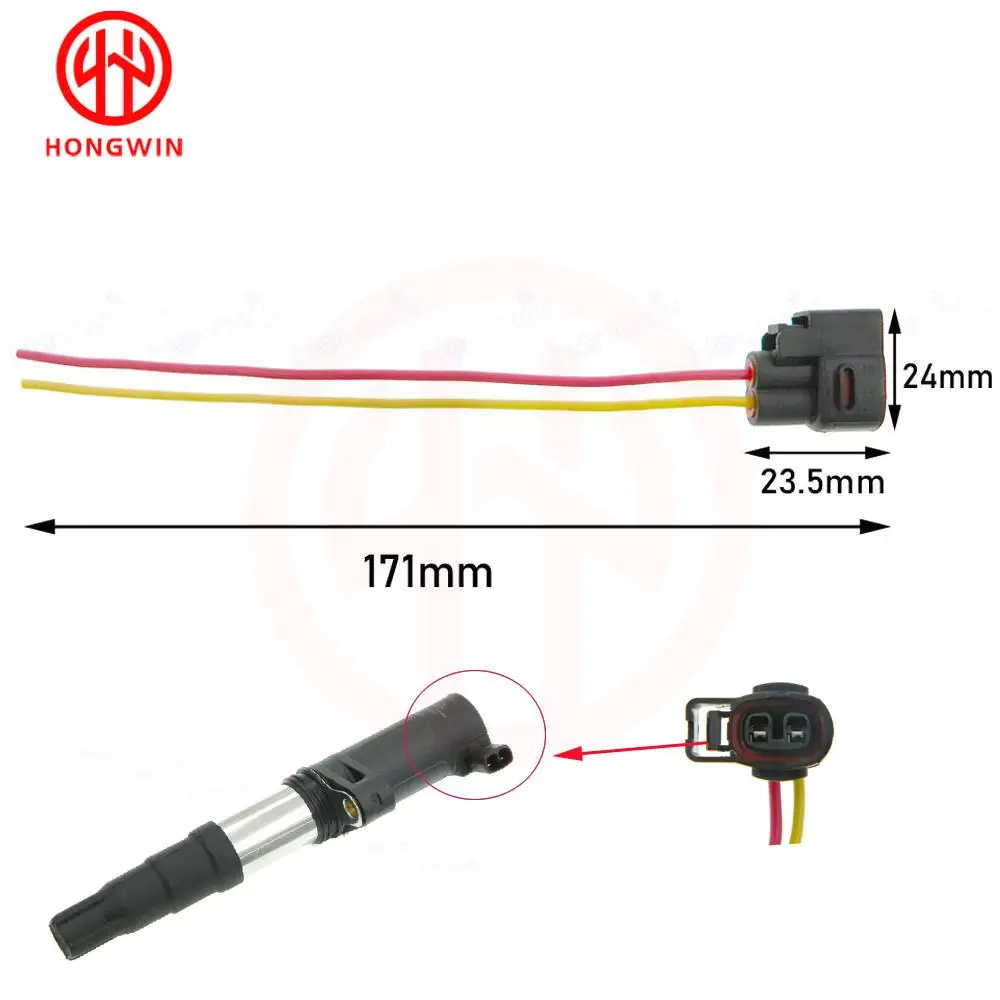 2 pin for Ignition Coil Connector Plug Cable Wire Harness For Renault Opel Nissan 8200765882 7700875000 8200380267 7700107177