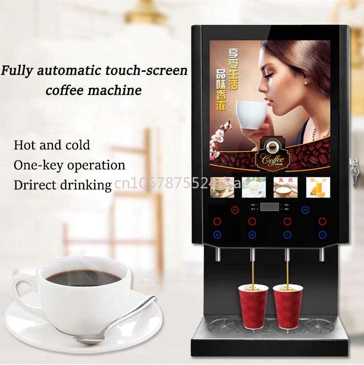 Commercial Automatic Instant 4 Cold and 4 Hot Coffee Machine Hot and Cold Multi-functional Beverage Machine