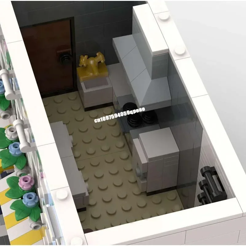 New City Hot Selling Street View Moc Modular Bodega Apartment Model Custom Puzzle Diy Creative Ideas Kids Toys Birthday Gifts