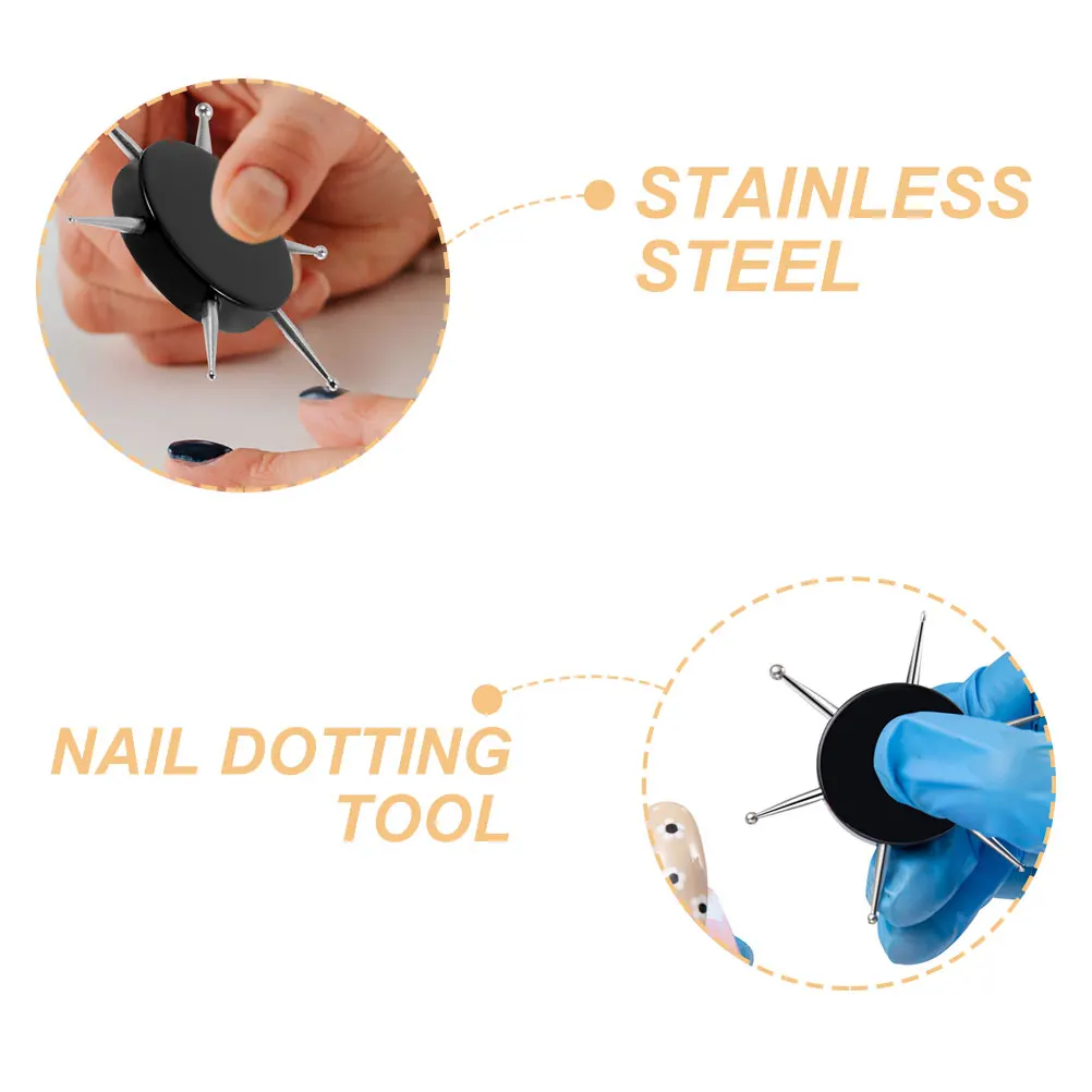 

2pcs Nail Dotting Tool 6 Sizes Stainless Steel Acrylic Nail Art Tool Set For Manicure Painting Detail Work Women Manicure Tools