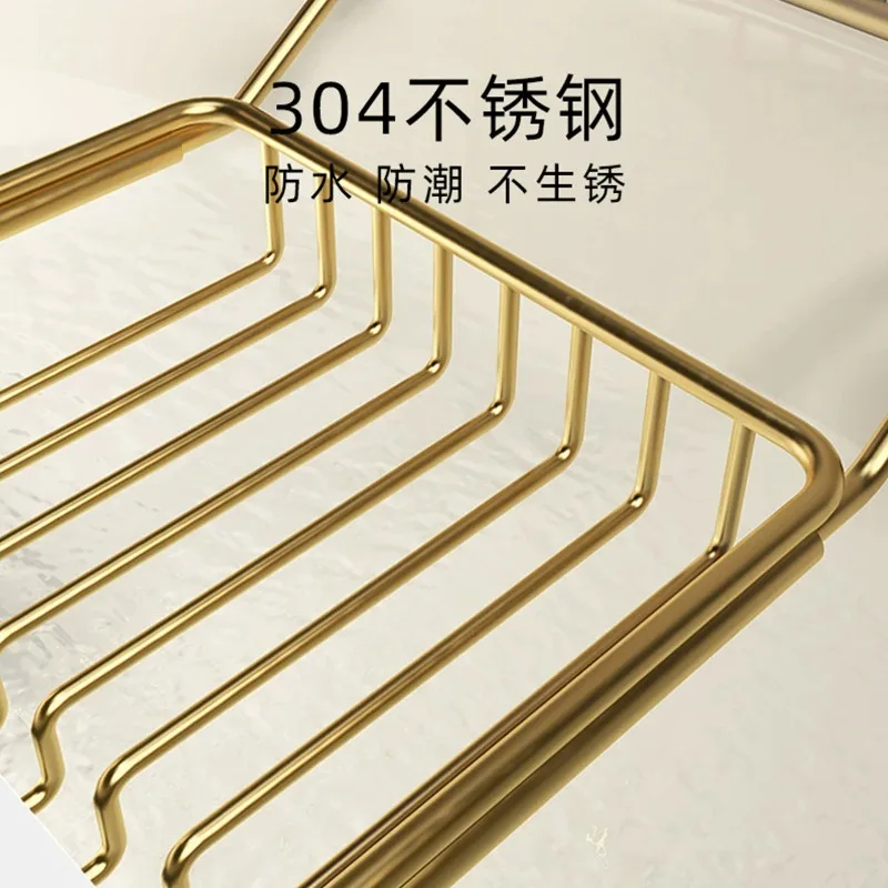 Bathtub Shelf Retractable Multi-Function, Bathroom Bath Shelf, Stainless Steel Mobile Phone Non-Slip Storage Bracket