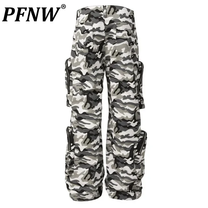 PFNW Menswear High Street Three-dimensional Multi-pocketed Patchwork Camouflage Cargo Pants Loose Tide Long Pants New 12C1336