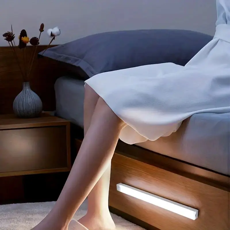Human Body Sensing LED Light Strip Wireless Magnetic Wardrobe Light USB Charging for Wardrobes Cabinets Stairs Corridors