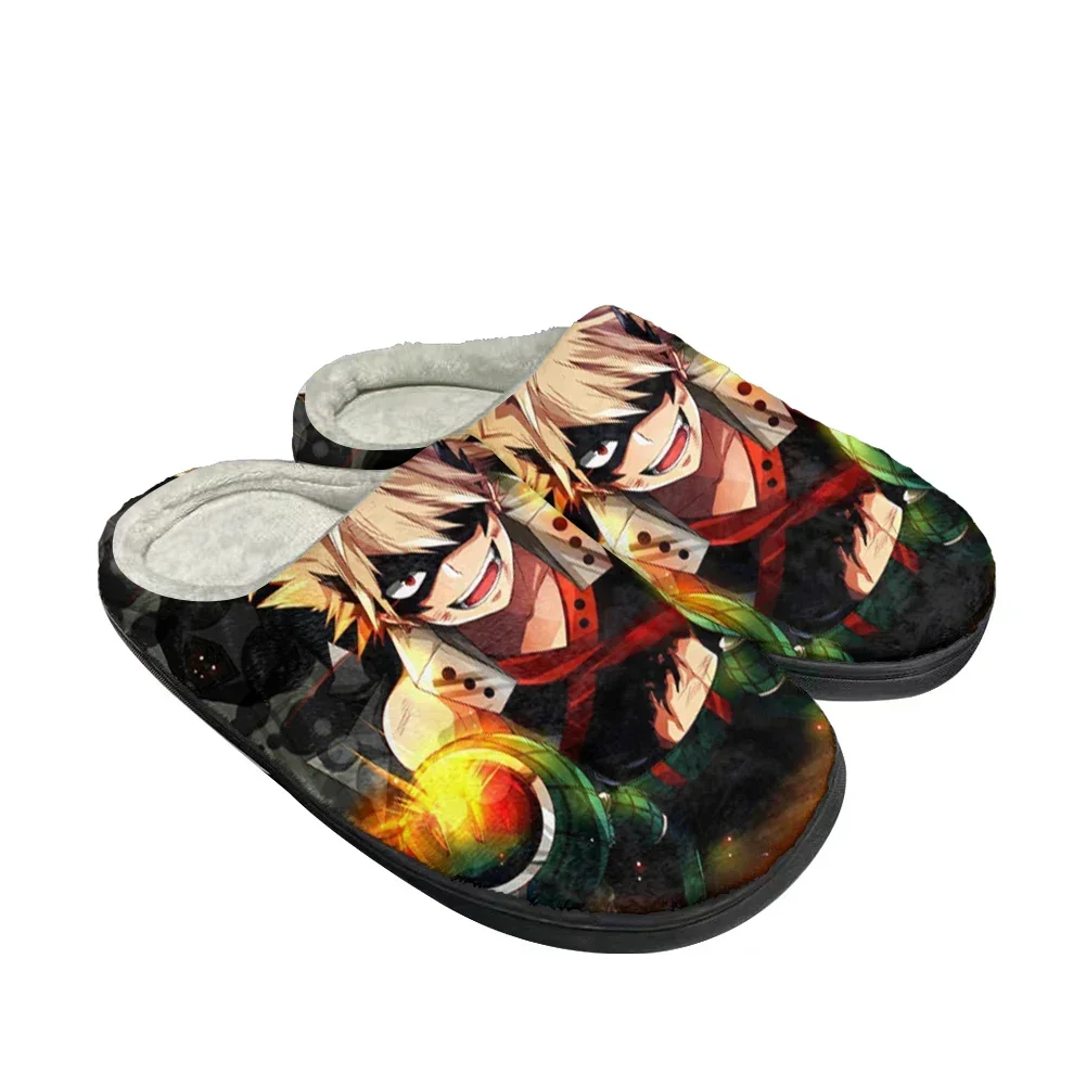 

Модные хлопковые тапочки Bakugou Katsuki, мужские и женские сандалии, плюшевые повседневные теплые туфли, термостойкие удобные тапочки