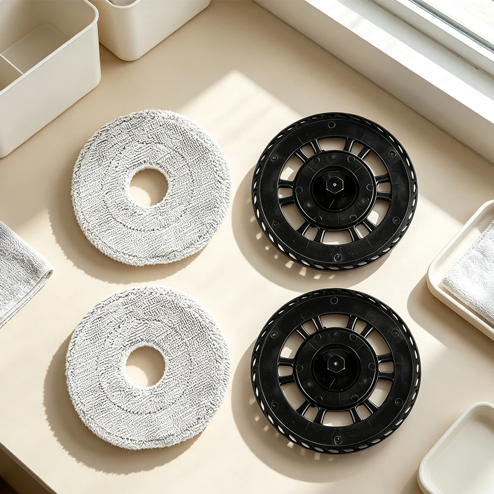 W/ashable Microfiber Mop Cloth Kit With Holders For Midea V12pro Robot Vacuum Cleaner Accessories Replacement Parts