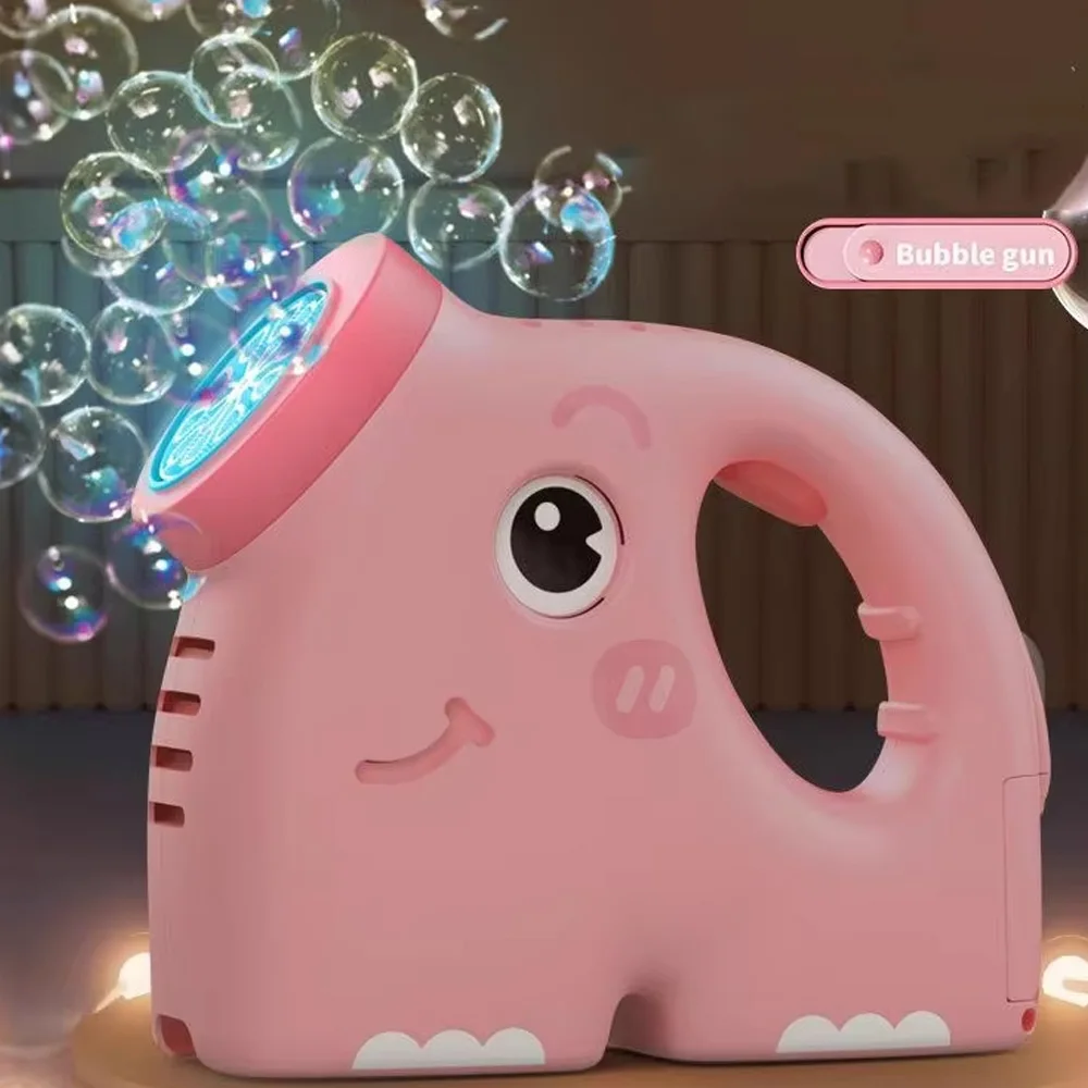 Pistolet à bulles en forme d'éléphant mignon, Machine à bulles de savon, souffleur, jouets soufflants pour bébé, jeux de plein air amusants et portables pour enfants
