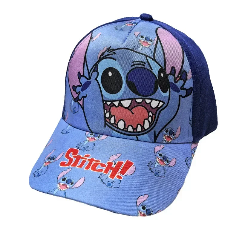 Disney Stitch Kids Baseball Caps Spring Cartoon Adjustable Snapback Caps Boys Girls Outdoor Travel Sun Hats