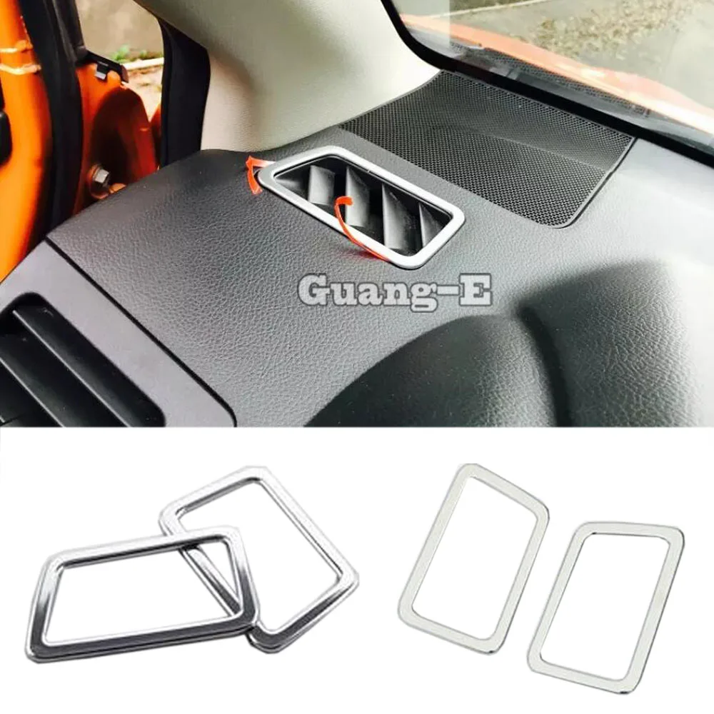 

For Subaru Forester 2013 2014 2015 2016 2017 2018 Car Cover Detector Trim ABS Chrome Front Air Conditioning Outlet Vent 2pcs