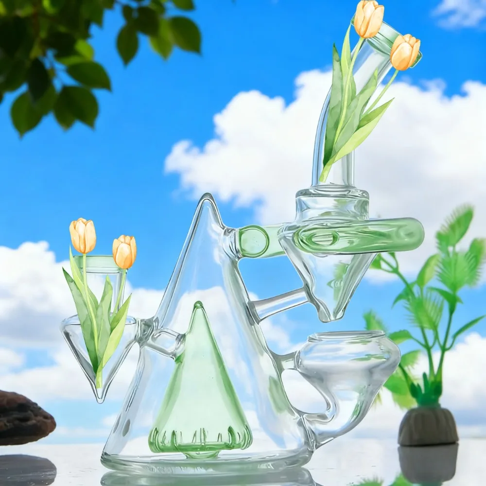 جهاز هرمي لإعادة التدوير المخروطي مقاس 8 بوصات، مجموعة متنوعة من الألوان للاختيار من بينها، هدية فريدة للنساء، ديكور جمالي للمنزل والمكتب #2