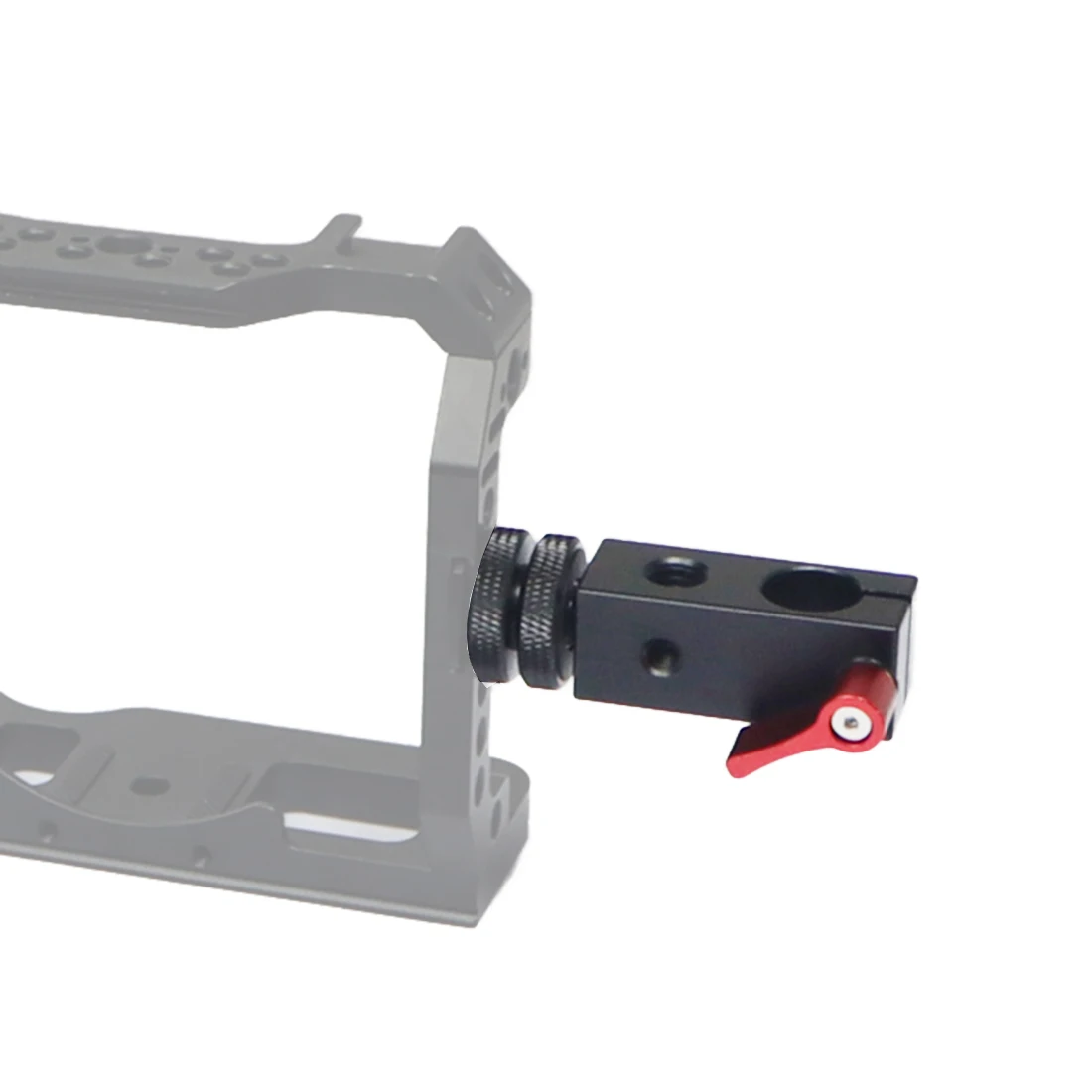 Einzel Rod Clamp 15mm Schiene Stecker Adapter Halterung mit 1/4 "-20 Gewinde Kalten Schuh Halterung für DSLR käfig Rig Mikrofon Licht Halter – Detail 10