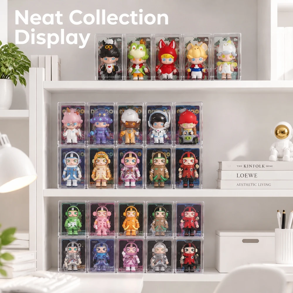 Dustproof Clear Acrylic Storage Box for Collectibles, Transparent Display Case for Dolls and Figures