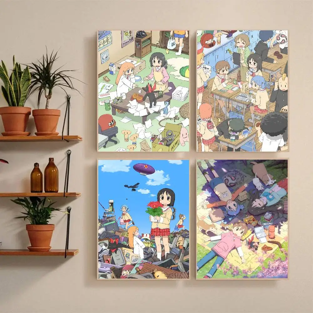 Anime N-Nichijou My O-Ordinary Life Poster Self-adhesive Art Waterproof Paper Sticker Coffee House Bar Room Wall Decor