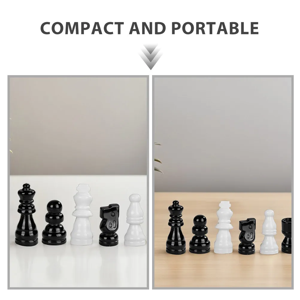 12Pcs Resin Chess Decoration Set Creative DIY Painting Desktop Car Ornament Unique International Chess Home Accent