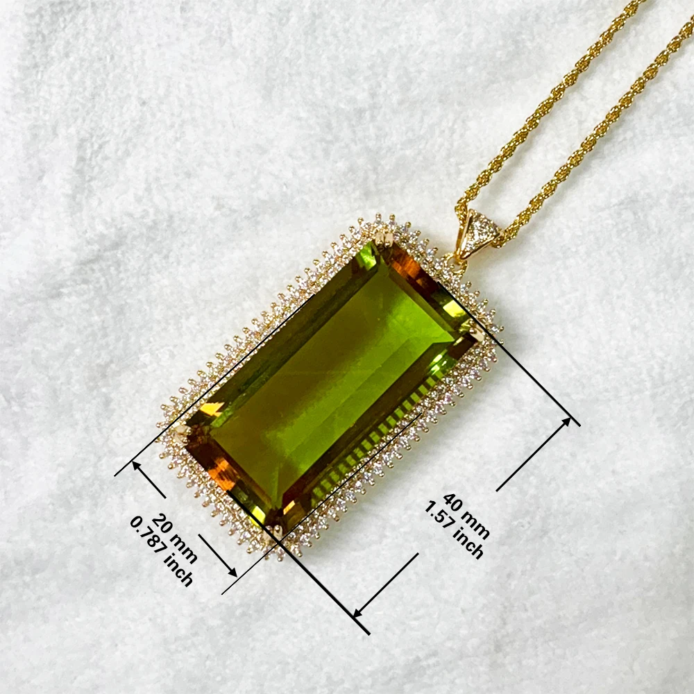 Zultanites Color Changing Rectangular Sultanite Diaspore Necklace for Women Gifts Different Lighting Changes Different Color