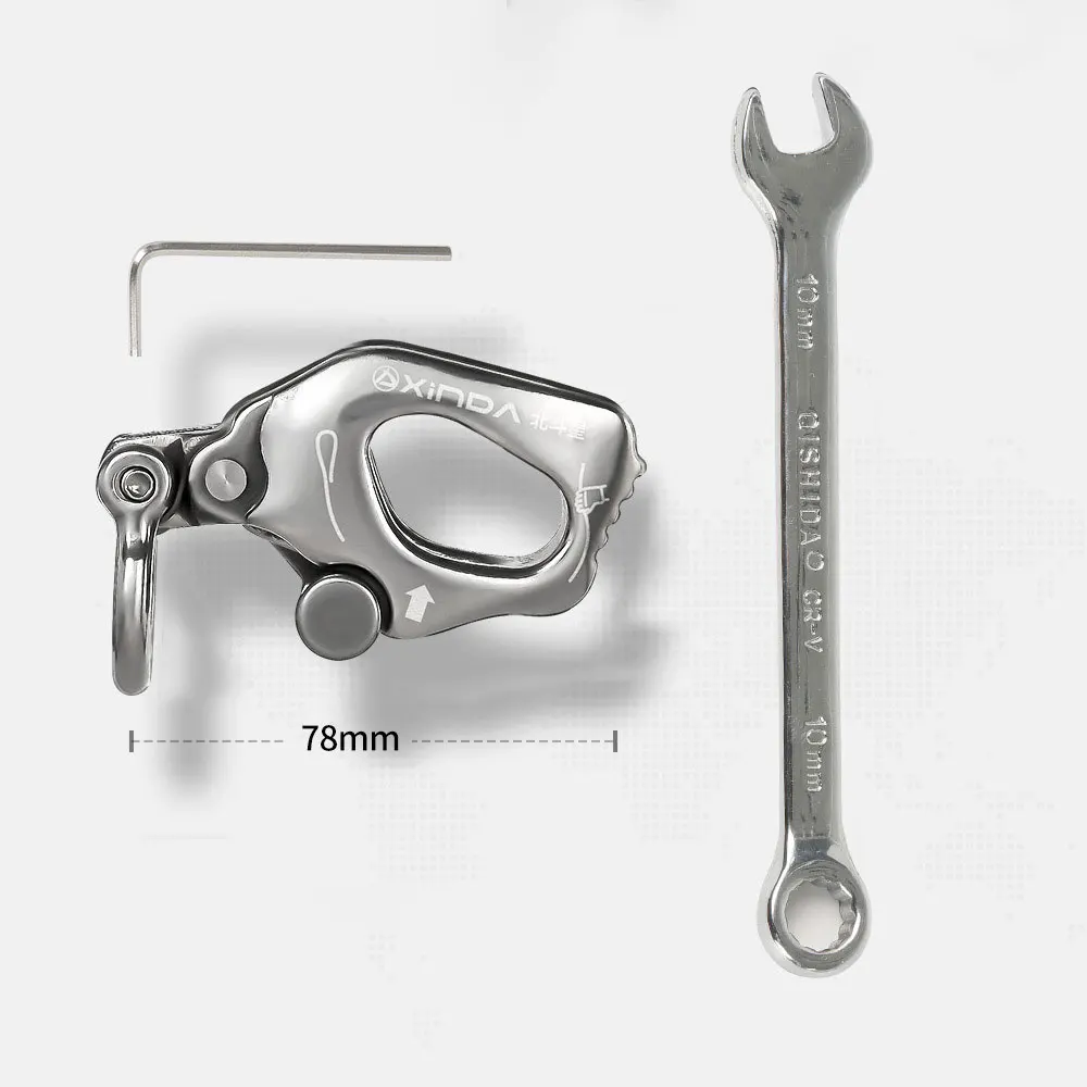 H Series Multifunctional Stainless Steel Climbing Descender, Big Dipper Descender for 10-16mm Ropes, Rappelling Device