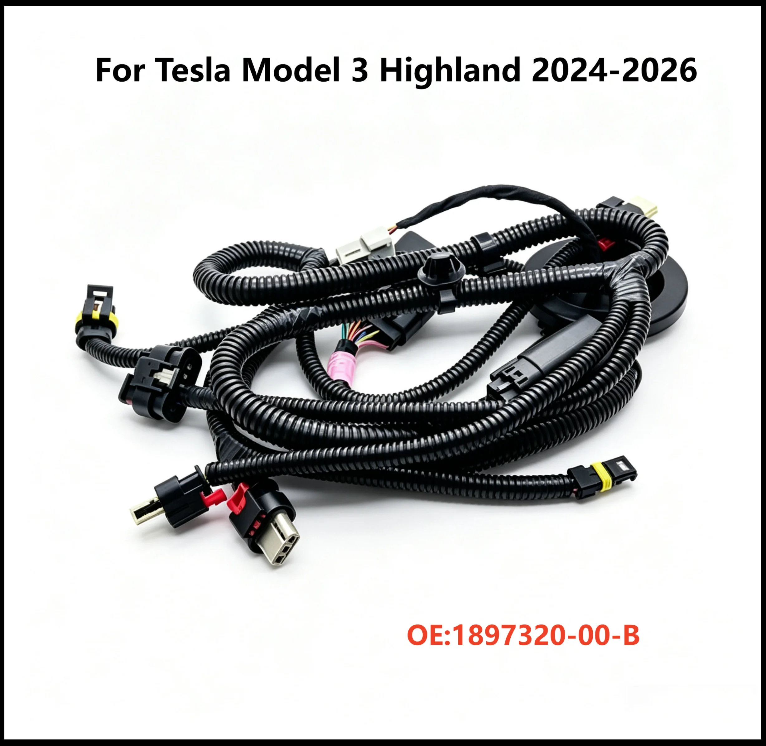 1897320-00-B Gate Frame Harness Gantry Cable Harness, Front End Module Wiring Loom for Tesla Model 3 Highland 2024-2026
