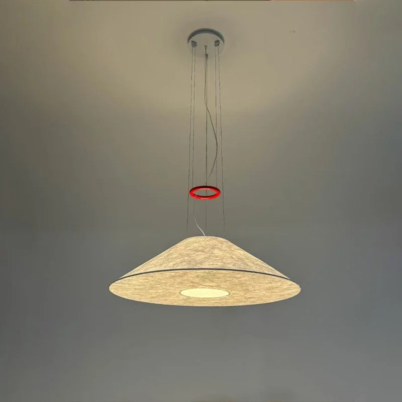 Wabi Sabi DuPont Paper Chandelier Living Dining Room Bedroom Lamp Nordic Minimalist Home Decor Adjustable Lift Pendant Lights