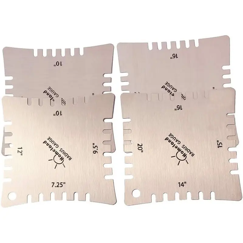 4Pcs Notched Radius Gauges, Guitar Fingerboard Radius Measuring Tool for Measuring Fretboard Radius With Strings