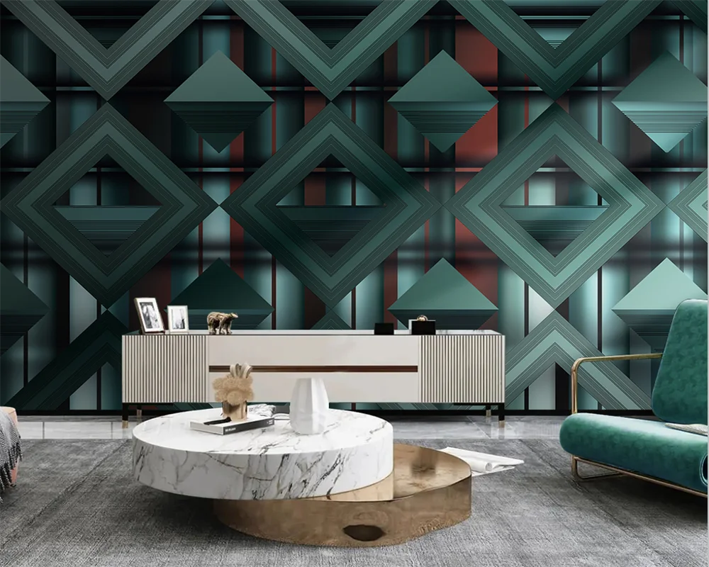 beibehang Customized new papier peint modern minimalist fashion American gradient stereo TV background wallpaper