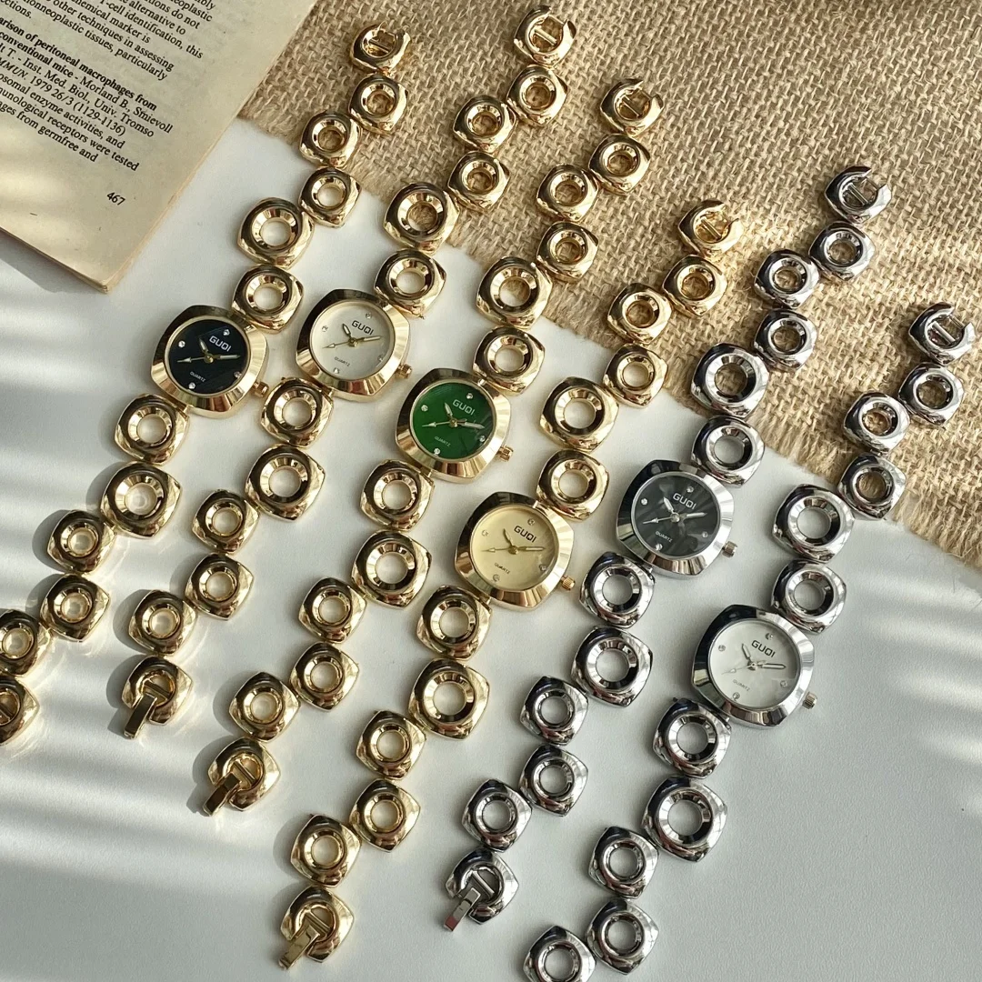 Luxury Gold Chain WristWatch Women's Watch Ladies Quartz Watches Dress Female Bracelet Clock Leisure Reloj Mujer