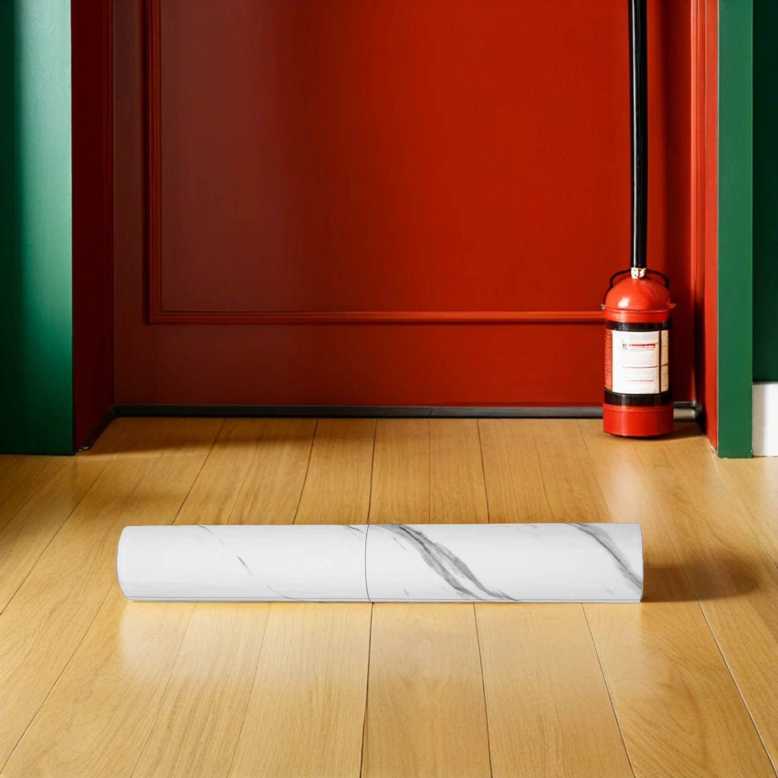 

PVC Flooring 1 Roll Marble Design Self Adhesive Tiles for Kitchen Bathroom Floor Easy Install Waterproof Resilient Surface Floor