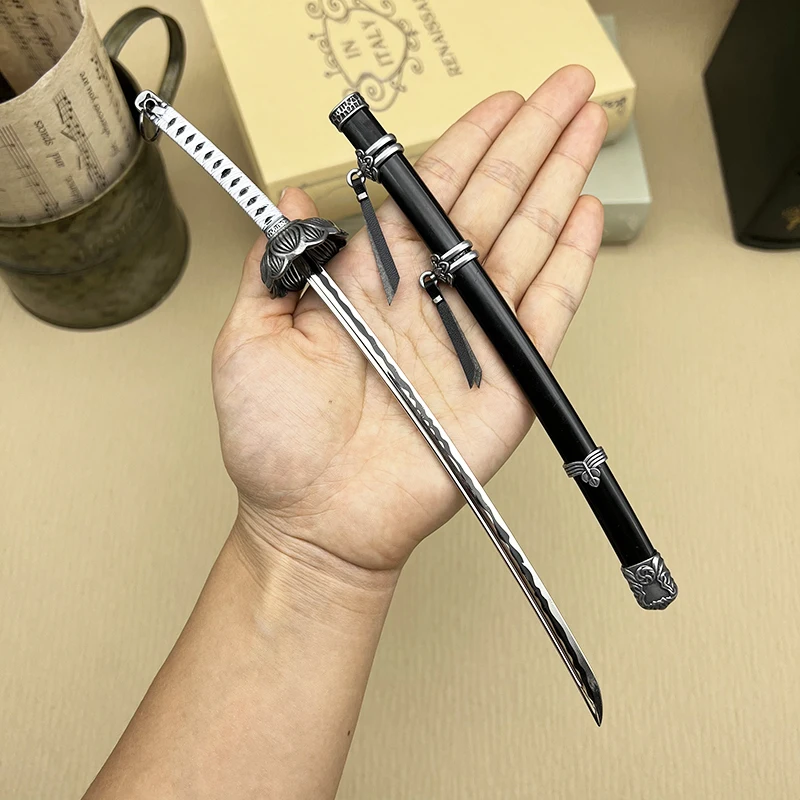 26cm Black Mortal Blade Kaimon Open Gate Genichiro Ashina Wolf Sekiro:Shadows Die Twice Game Peripherals Metal Weapon Model Toys