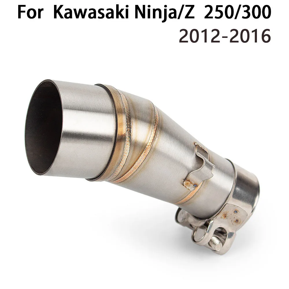 

Motorcycle Escape Kit Adapter Middle Link Tube 51mm Sport Racing Exhaust Pipe For Kawasaki Ninja300 Z250 Z300 2012-2016
