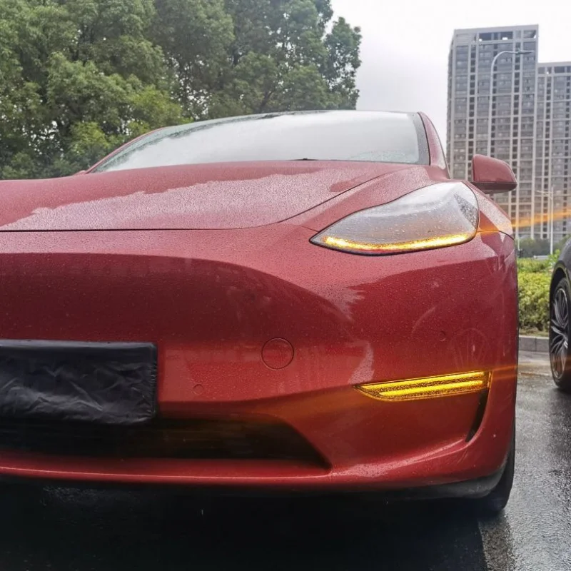 

SAARA применима к TeslaModel 3/Model y дневные ходовые огни дневные фары указатели поворота модифицированные передние противотуманные фары