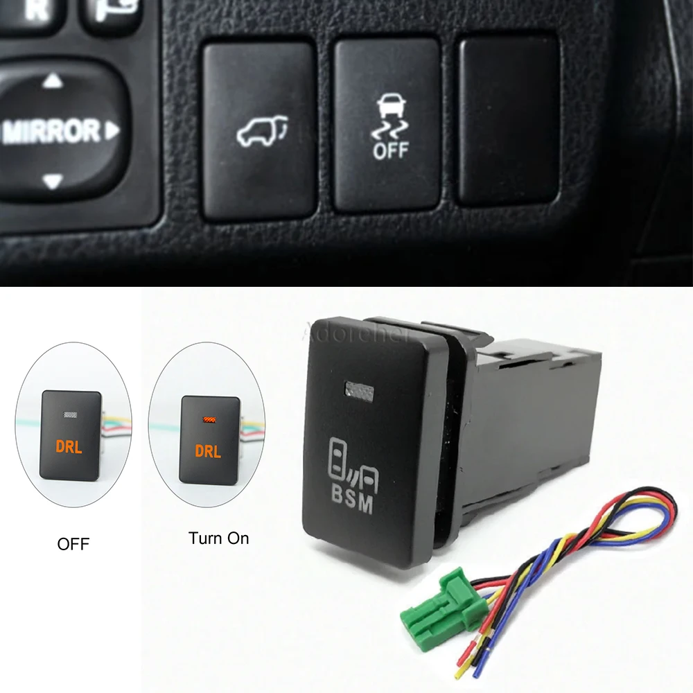 For Toyota Hilux 2016 To 2019 Modified Fog Lamp LED Spotlight ABS Radar Differential Lock Switch