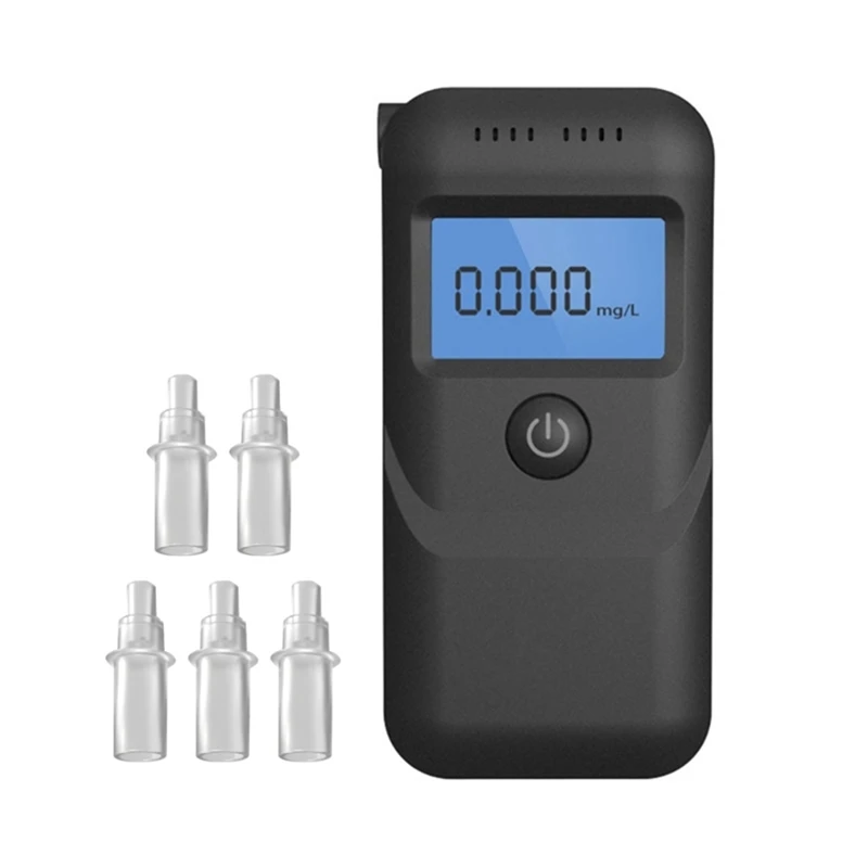 Portable Breathalyzer High Precisions Tester with Voice Prompt Reusable Mouthpieces for Drivers-A82Z