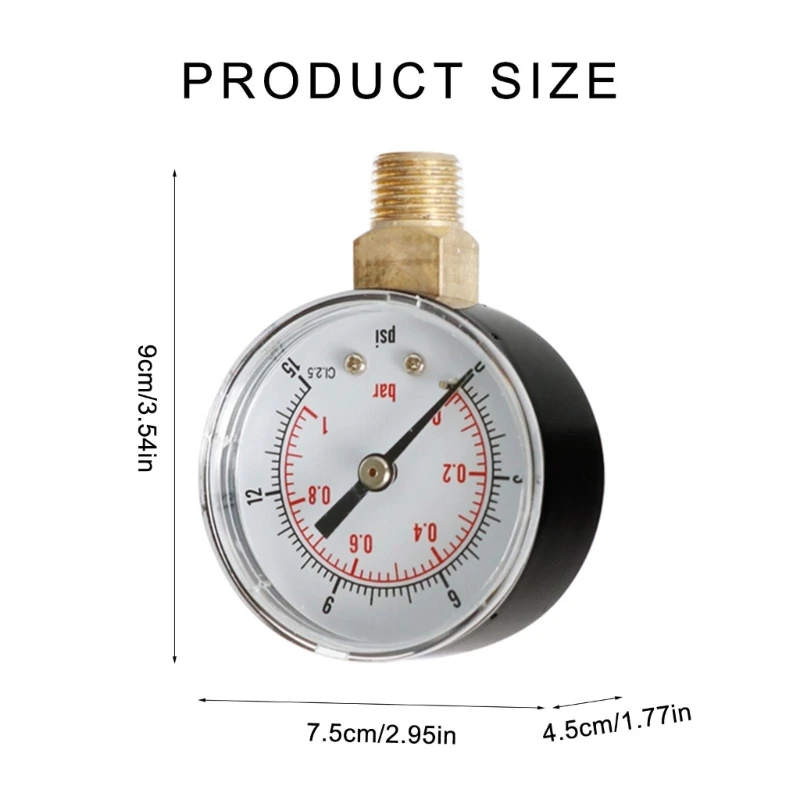 Manómetro mecánico Y50 1/4 BSPT, 52mm, para minería/hogar, precisión