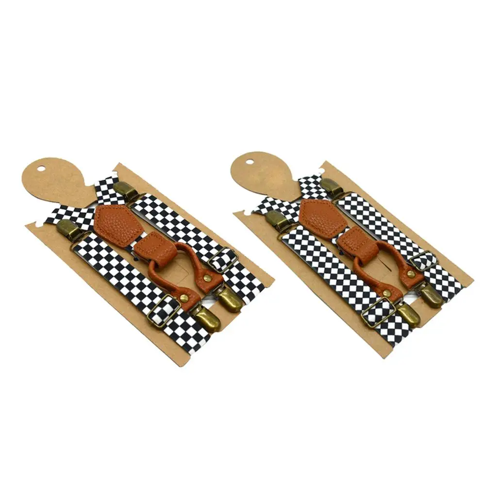 Adjustable Elastic Children Trousers Suspenders Clip on Braces for Kids Formal Pants Wedding Party