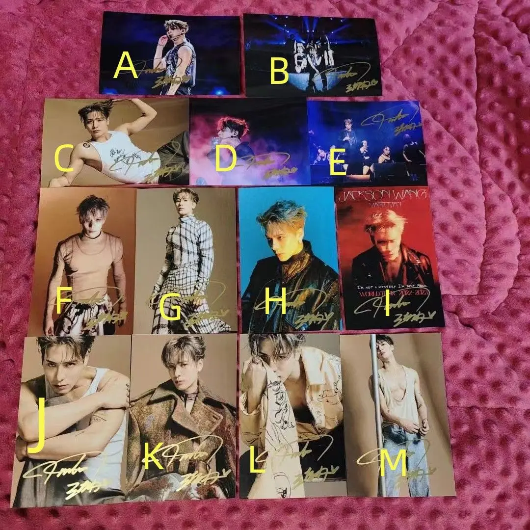 MAGICMAN World Tour Jackson Wang Jia Er's autographed photo limited edition souvenir non printed Personal Collections