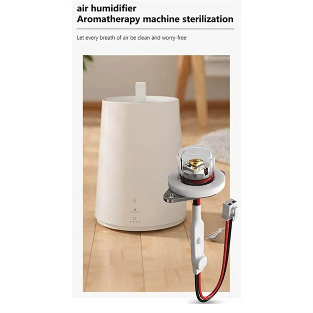 AT42 2Pcs DC12-24V UVC 270-280NM Ultraviolet Water Purifier Disinfection Pet Water Dispenser LED Disinfection Module