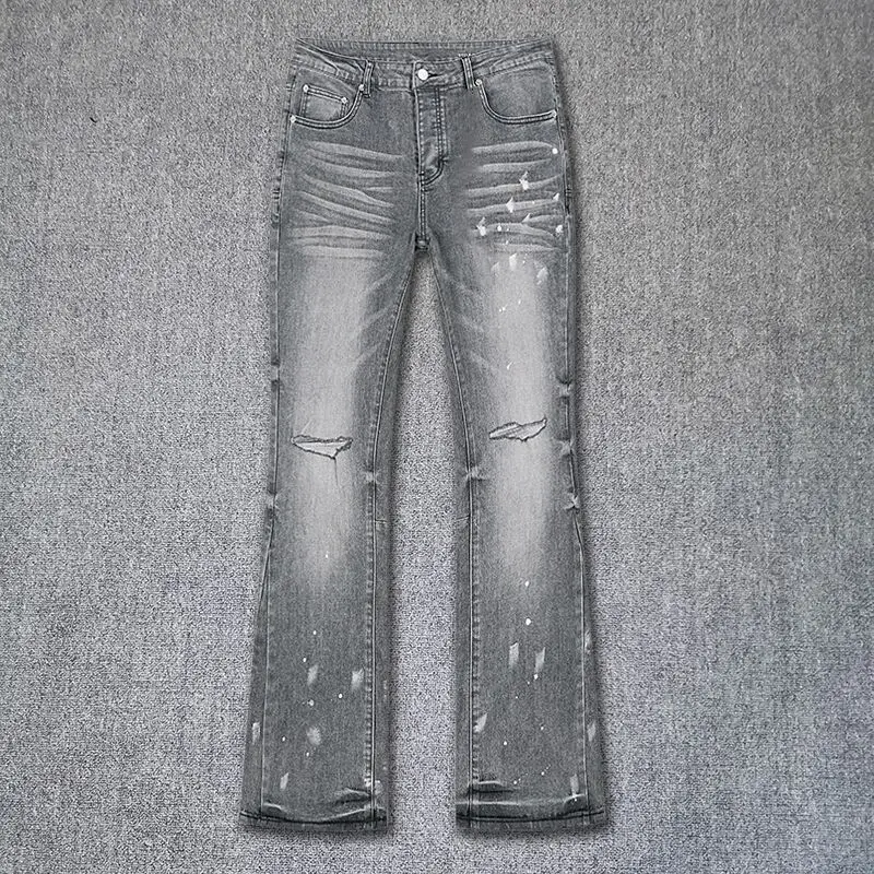 

2025 мотоциклетные брюки мужские тонкие длинные брюки в стиле панк джинсовые джинсы Hombre модные мужские джинсы High Street брюки с заплатками джинсы