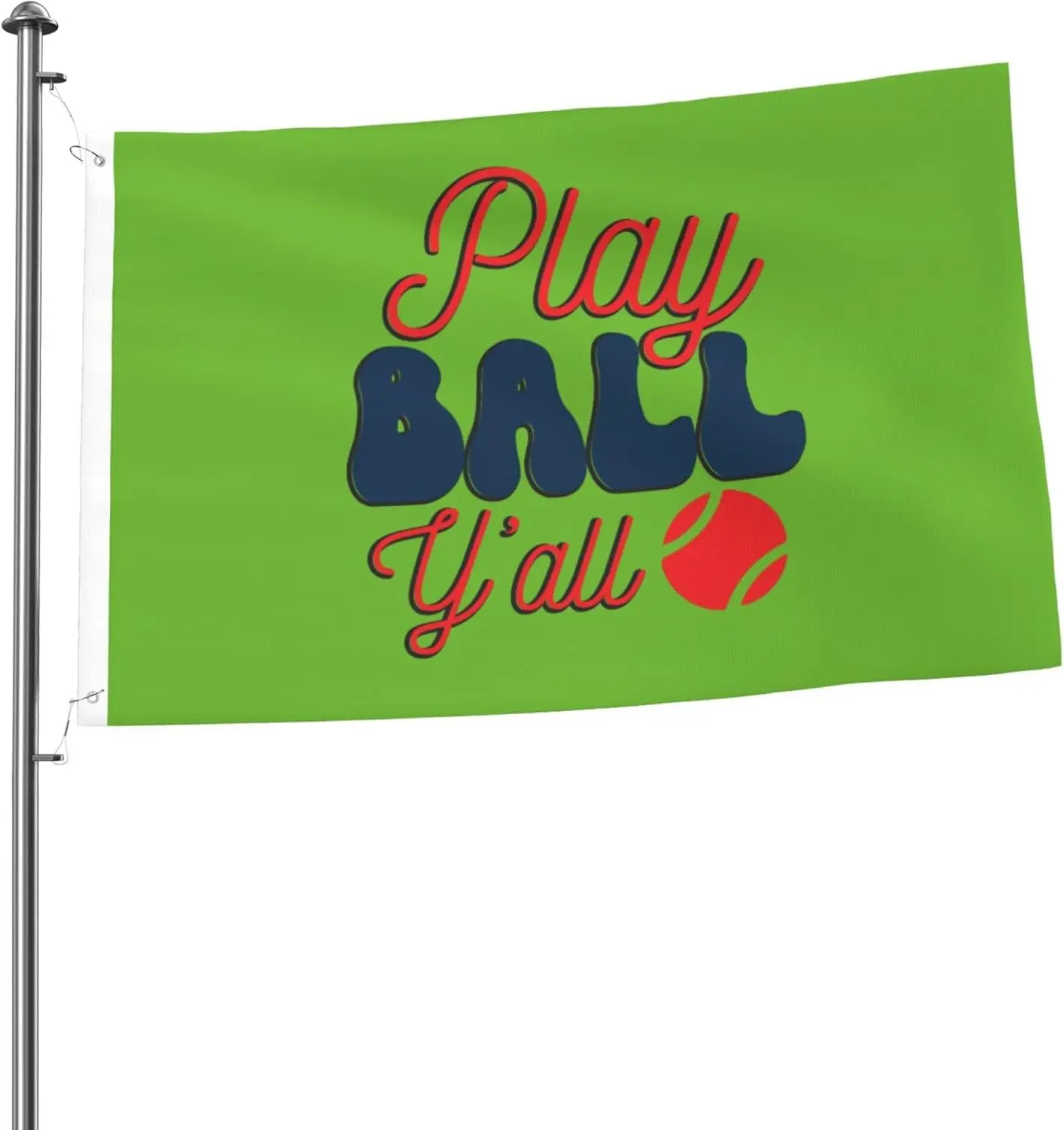 Flagnshow 100% Polyester Play Ball Y'all Baseball Flags