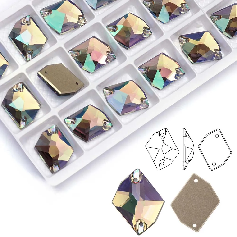 Cosimic K9 Ghost Light Strass genähte Strasssteine zum Aufnähen von Steinkristallperlen für Kleidungsschuhe, DIY-Nähzubehör