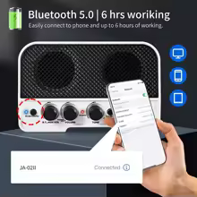 JOYO JA-02 II Mini Guitar Amplifier Speaker Portable 5W Bluetooth Acoustic Guitar Speaker with Clean and Overdrive Channel