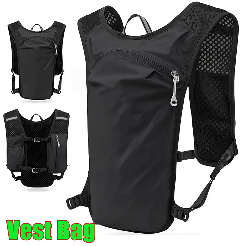 Hydration Backpack Cycling Running Hiking Breathable Sports Trail Marathon Vest Pack Water Bladder Outdoor Biking Camping Gear