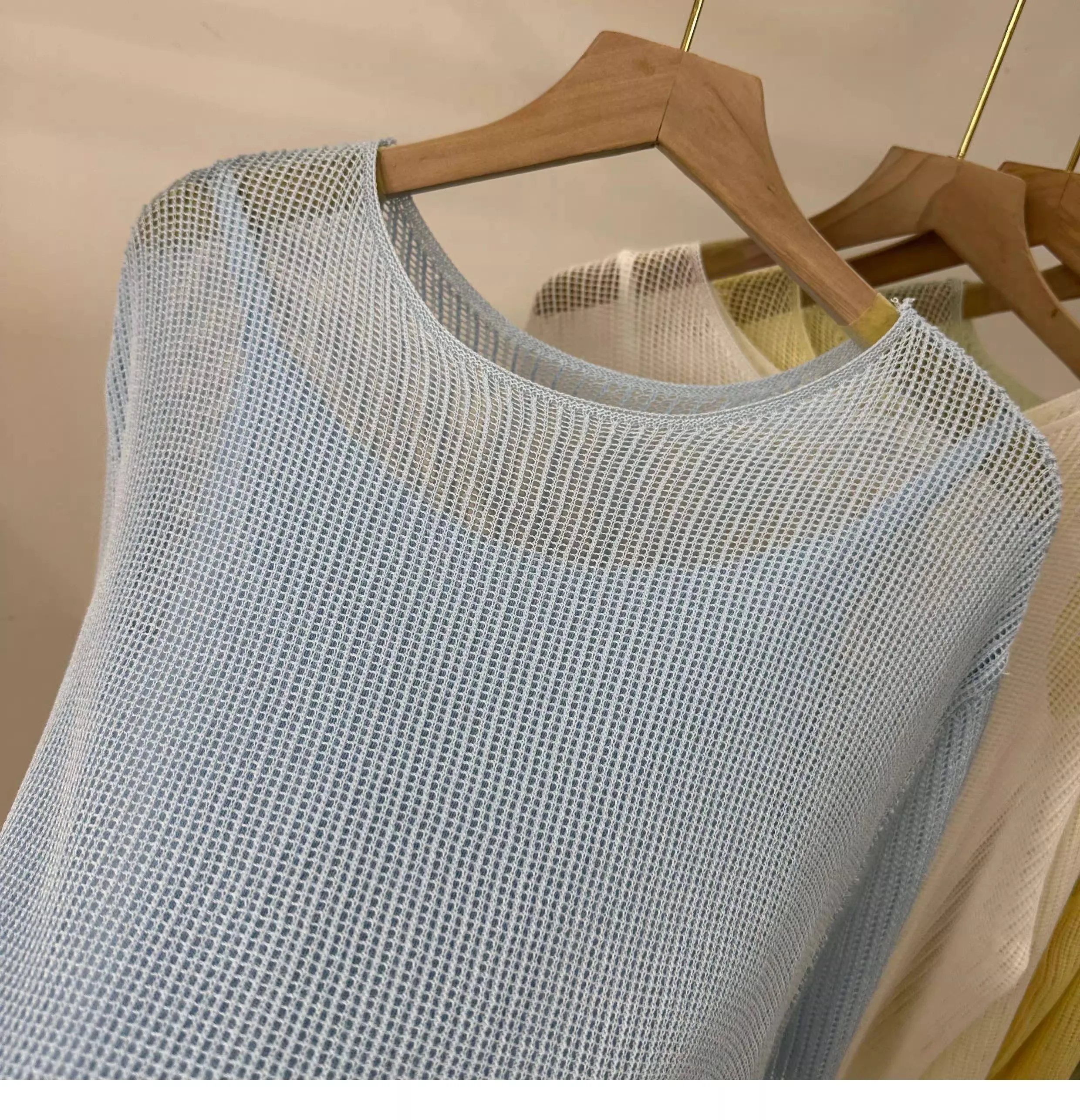 Ausgehöhlte Langarm-Strickbluse 2026 – Neues Sommer-Sonnenschutz-Cover-Up und figurfreundliches zweiteiliges Cami-Set – Detail 5