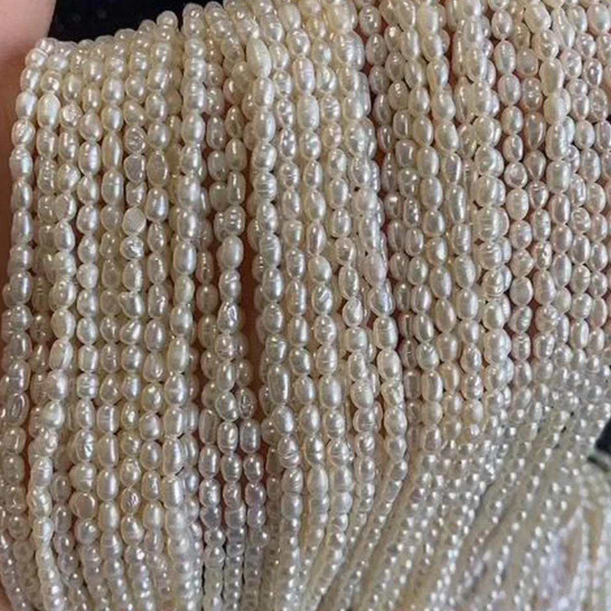 2-3mm Reisperlen, natürliche Süßwasserperlen für die Schmuckherstellung, DIY-Halsketten, Armbänder, handgefertigte Bastelarbeiten, Zubehör – Detail 4