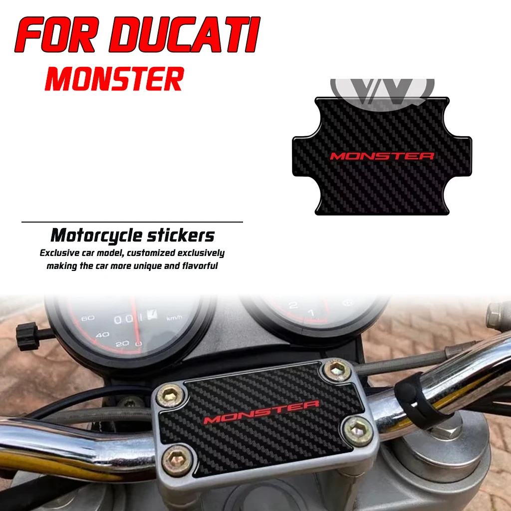

For Ducati Monster Motorcycle Yoke Guard Carbon Fiber Appearance Protection Sticker Kit