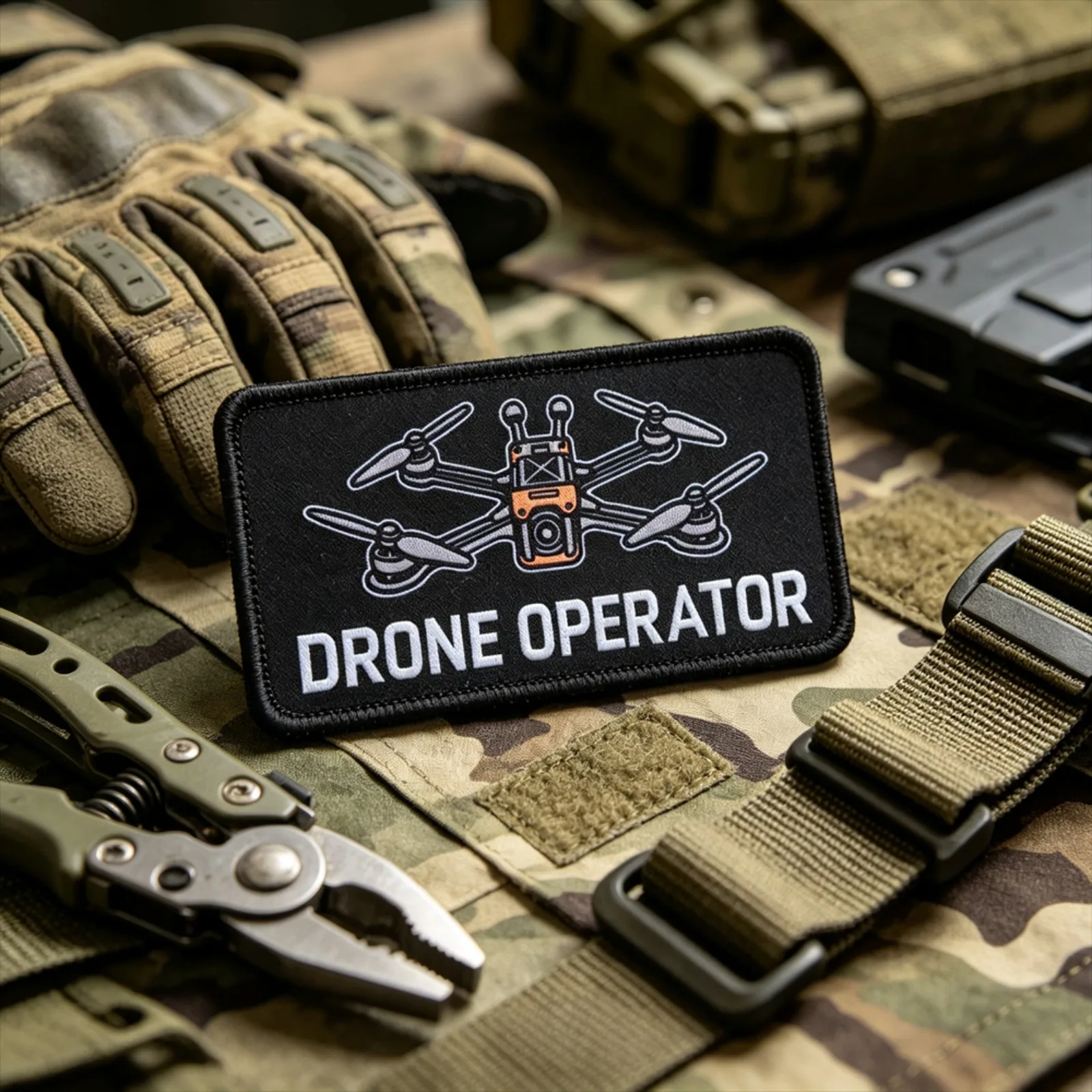 3D Printing Drone - Naszywka z nadrukiem OPERATOR DRONA, mocowana