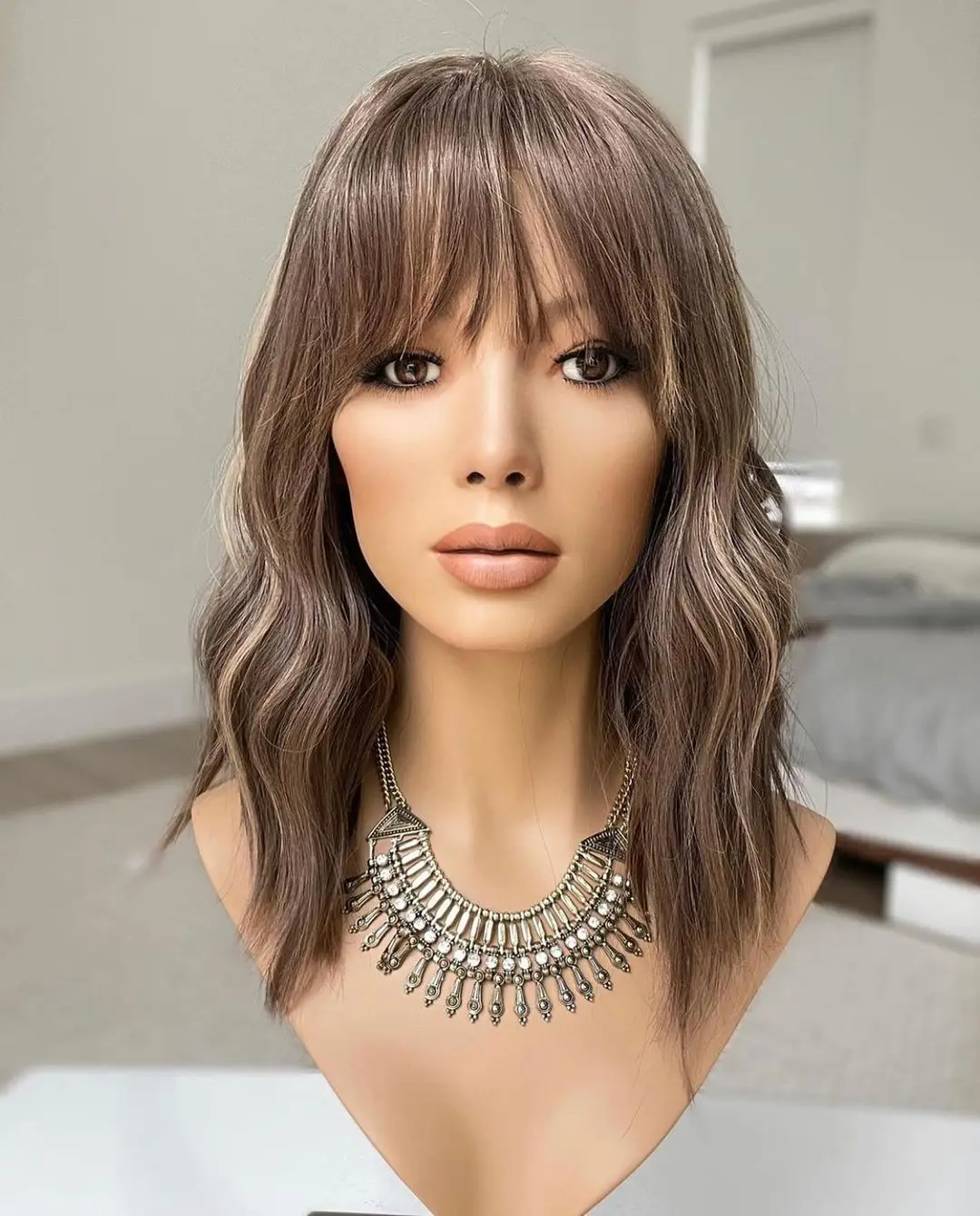 

Balayage Natural Human Hair Toupee Clip In Super Flat Wefted Free Part Silk Base Injection Hair Topper For Women