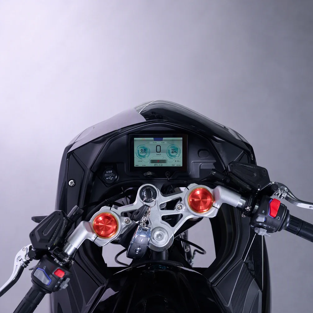Electric Sport Motorcycle 72V 150km Chain Drive Street Digital Display Dual Disc Brake for Adult OEM Wholesale