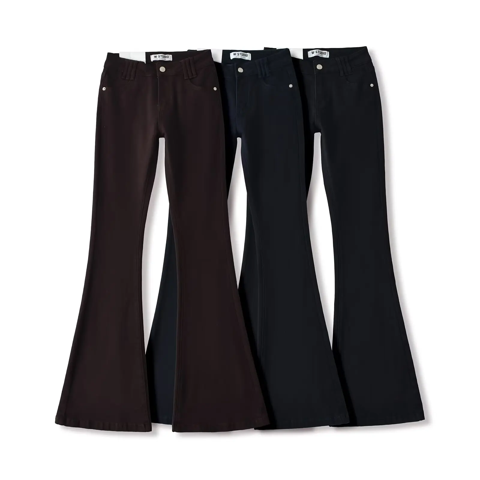 Slimming High Waist Bell Bottom Jeans Sweet Spicy Girl Low Waist Lift Butt Show Figure Versatile Denim Skinny Jeans Casual Pants
