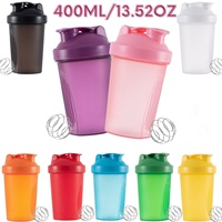 400ML Blender Shaker Bottle with Scale Protein Shakes Leakproof for Powder Workout Gym Sport Mixing Cup Water Bottle