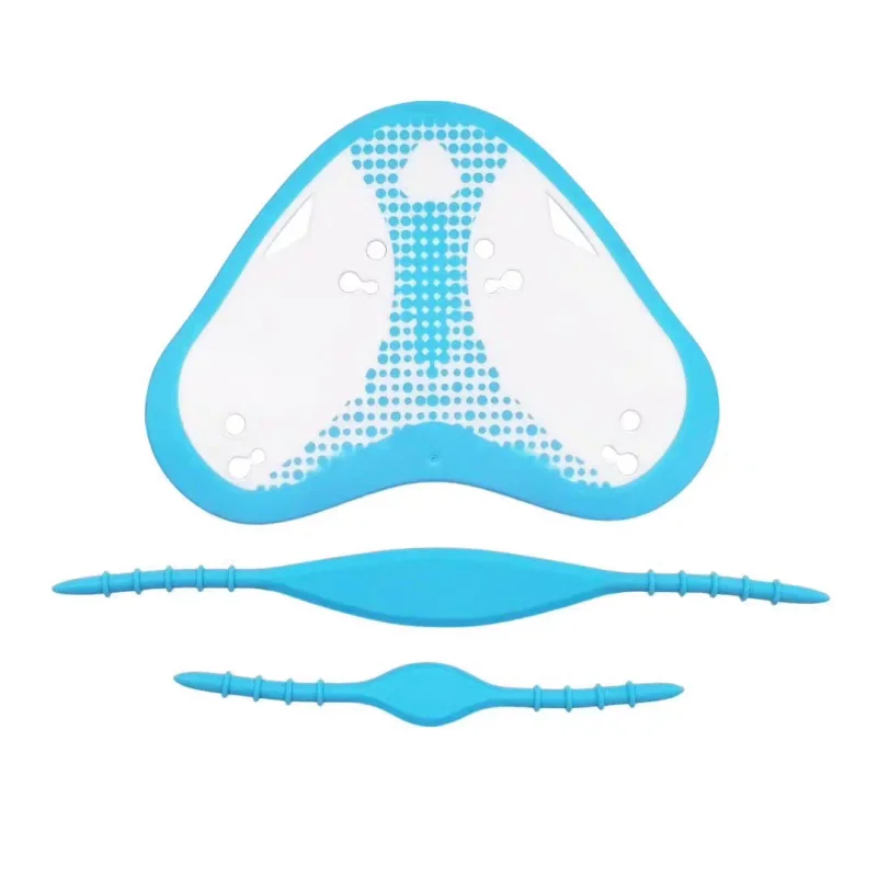 Swim Hand Paddles Adjustable Finger Strap Swimming Training Hand Fins Half Palm Swim Paddles for Adult Kids Freestyle Breaststro