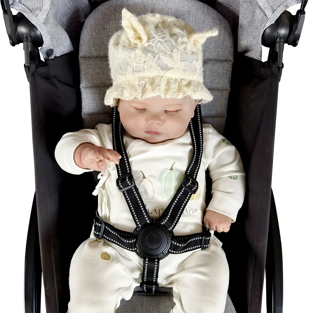 Universeller 5-Punkt-Gurt für Kinderwagen, Hochstuhl-Sicherheitsgurt, Ersatzgurt für Kinderwagen und Buggys – Detail 1